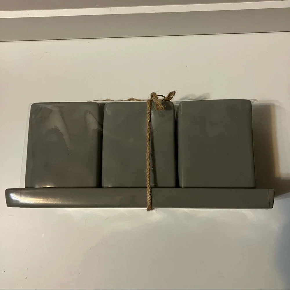 Rae Dunn Gray Desk Organizer Set